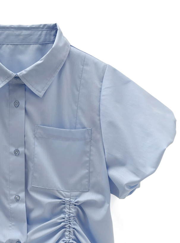 ドロストリボンバルーンスリーブシャツ