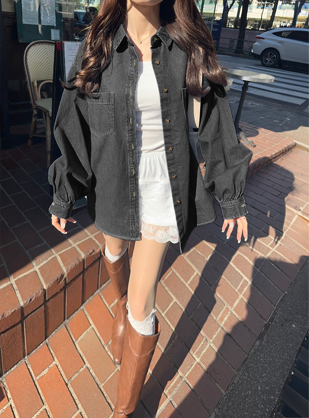 オーバーサイズデニムシャツ