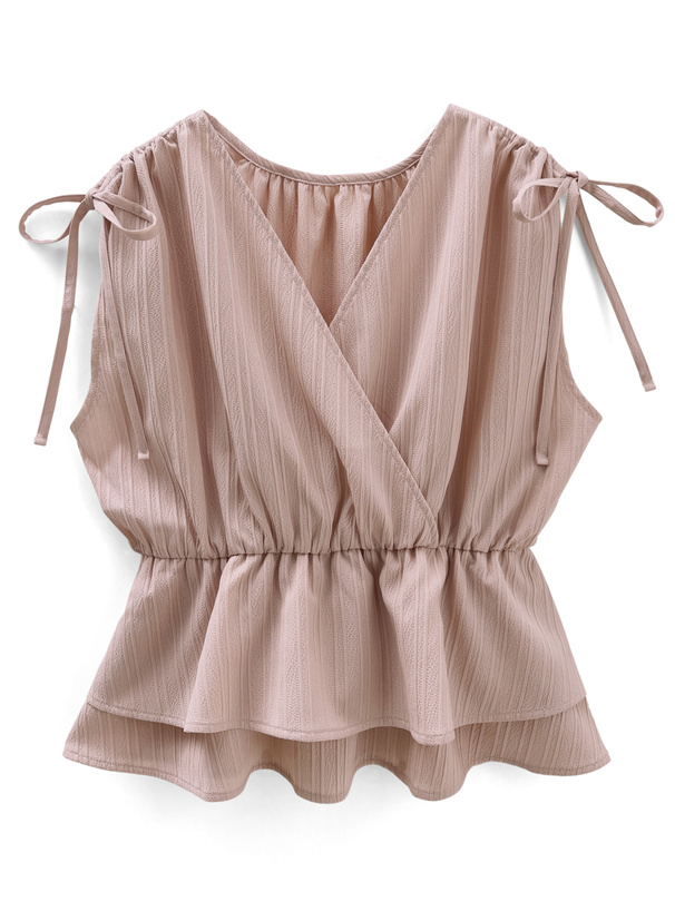 ペプラムリボン トップス - ブラック | ZARA Japan / 日本