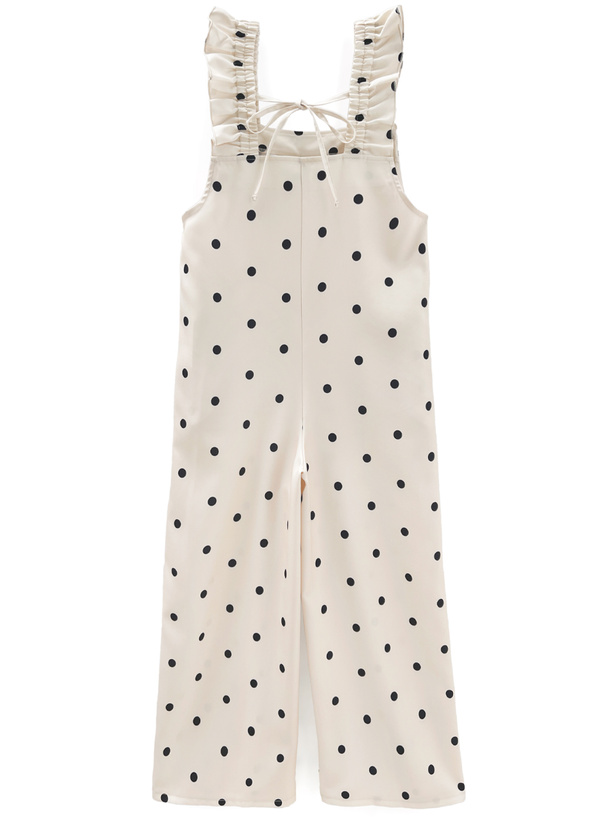 ドット柄フリルショルダーバッグクロスオールインワン