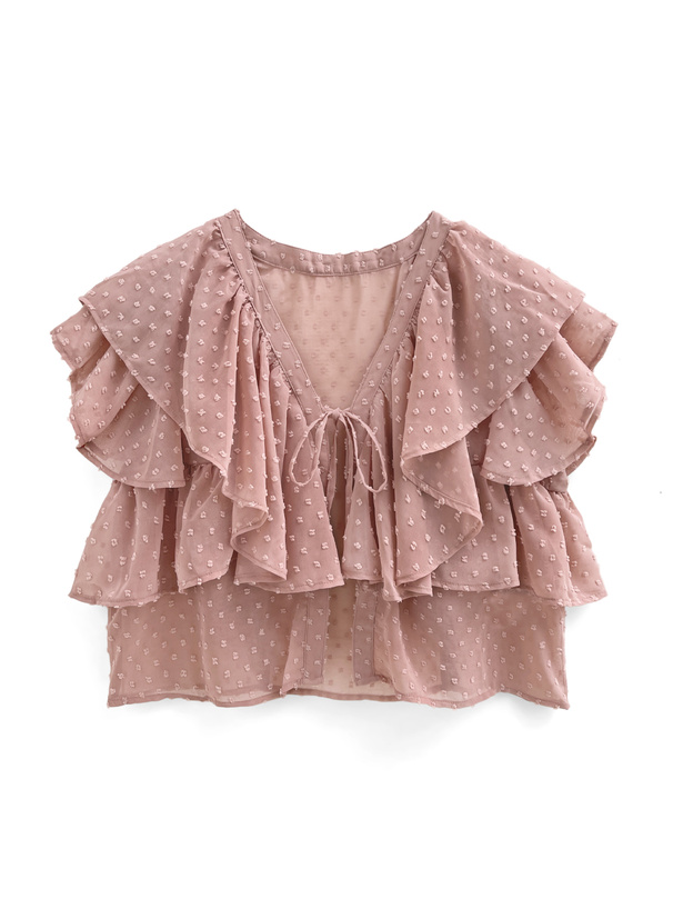 マルチWayシアードット柄フリルブラウス[fo2131] | レディース