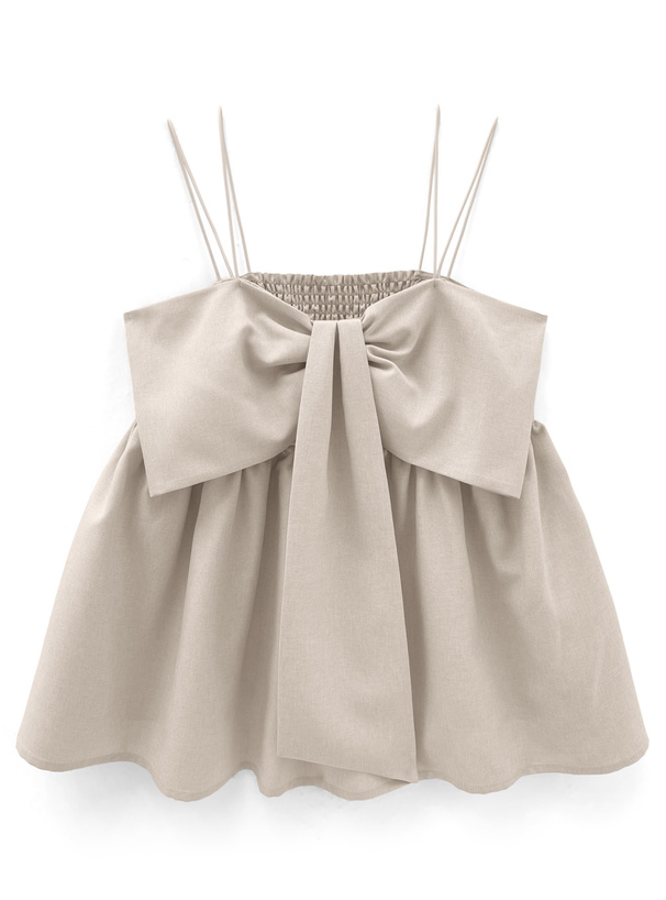 ビックリボンフレアキャミソールトップス