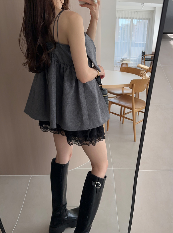 ビックリボンフレアキャミソールトップス