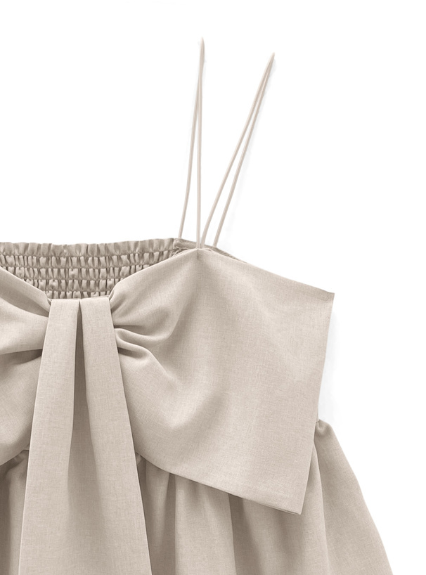 ビックリボンフレアキャミソールトップス