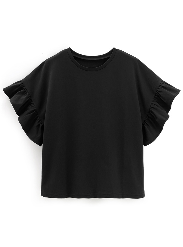 フリルショルダーTシャツ