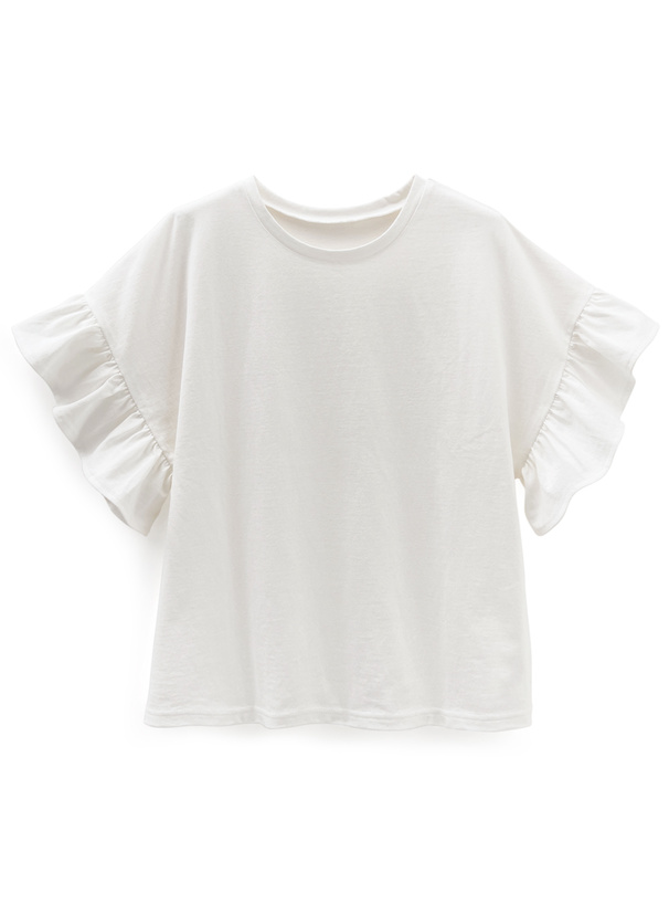 フリルショルダーTシャツ