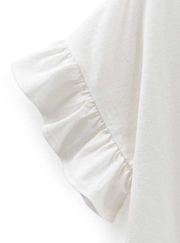 フリルショルダーTシャツ