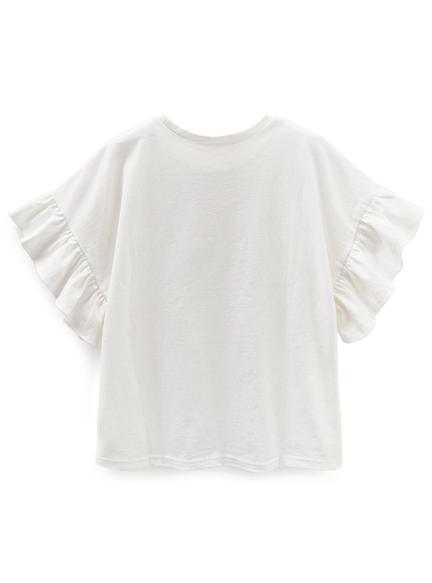 フリルショルダーTシャツ