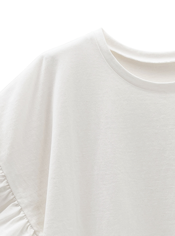 フリルショルダーTシャツ