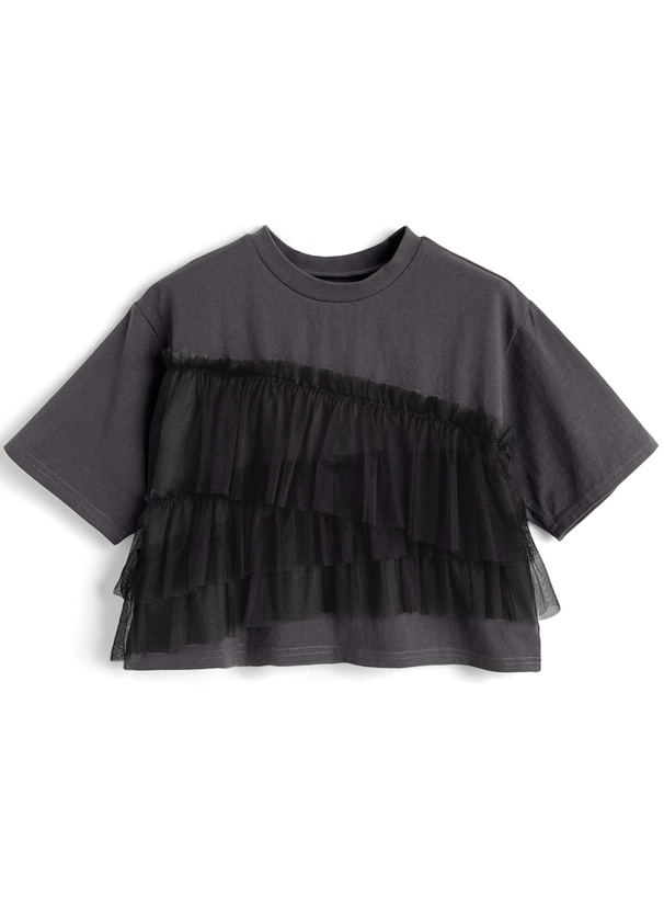 フリルチュールティアードTシャツ