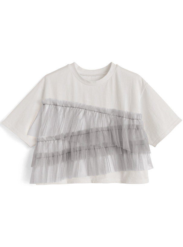 フリルチュールティアードTシャツ