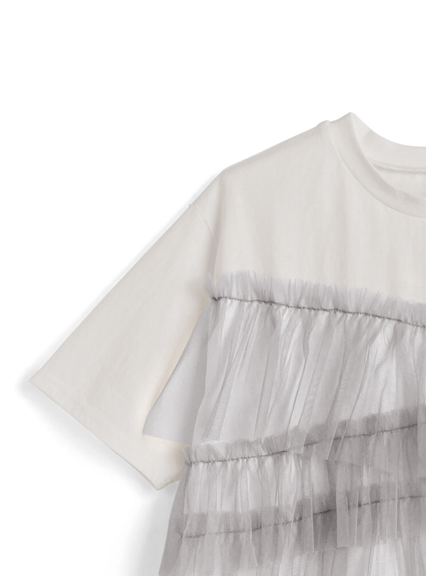 フリルチュールティアードTシャツ