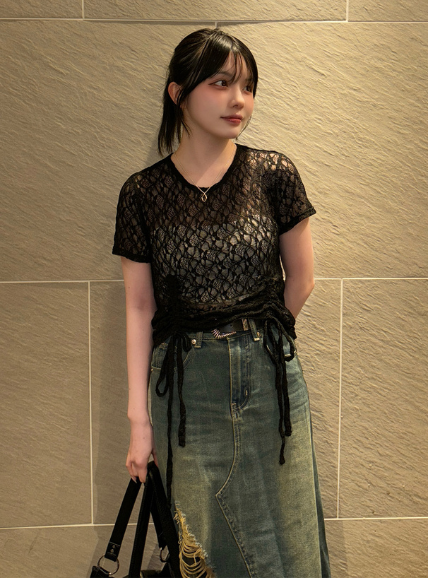 レースドロストトップス
