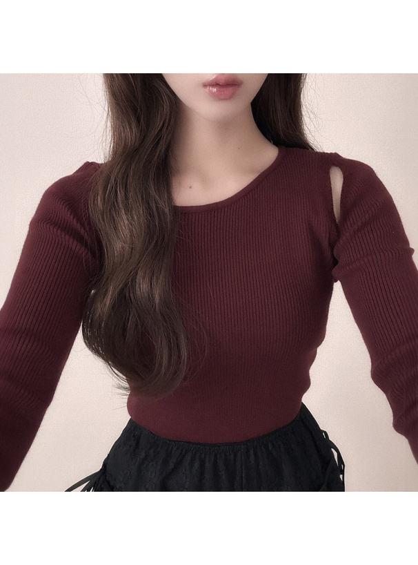 Glam Lips アシンメトリーlong sleeveニット 新品タグ付き アシンメトリー Long-sleeve ニット