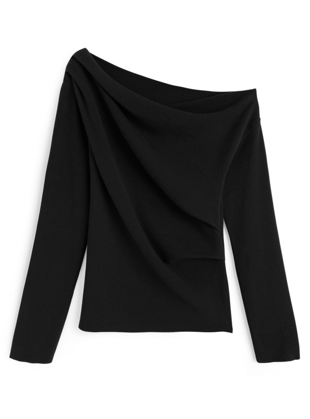 ワンショルダードレープニットトップス[fo2166] | レディース