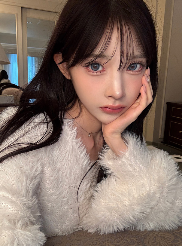 Vネックシャギーニットトップス[fo2174] | レディースファッション通販