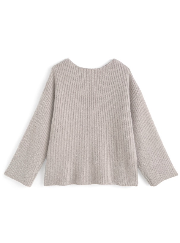 クロスネックシャギーニットトップス[fo2175] | レディース