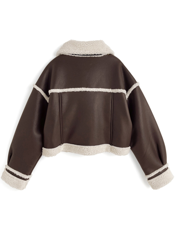 襟2Wayボアレザーライダースジャケット[fo2179] | レディース