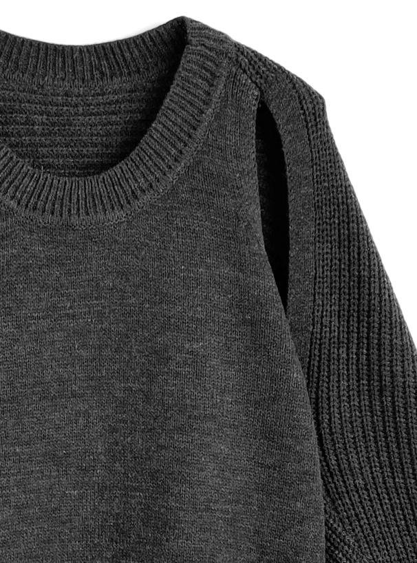 ショルダースリットニットトップス