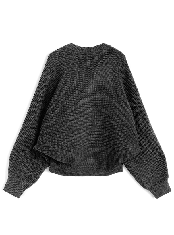 ショルダースリットニットトップス