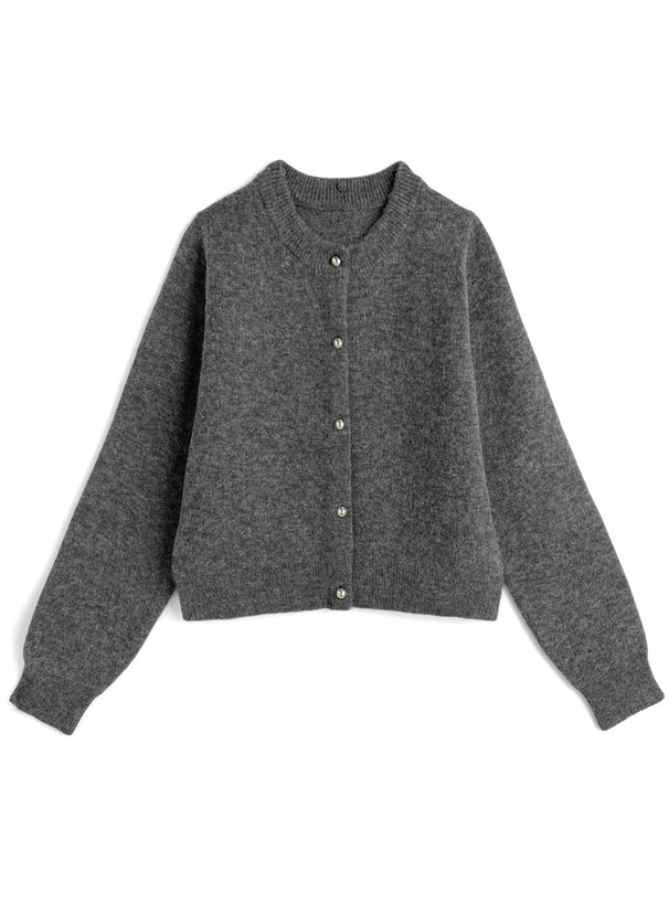 ファーティペット付きカーディガン