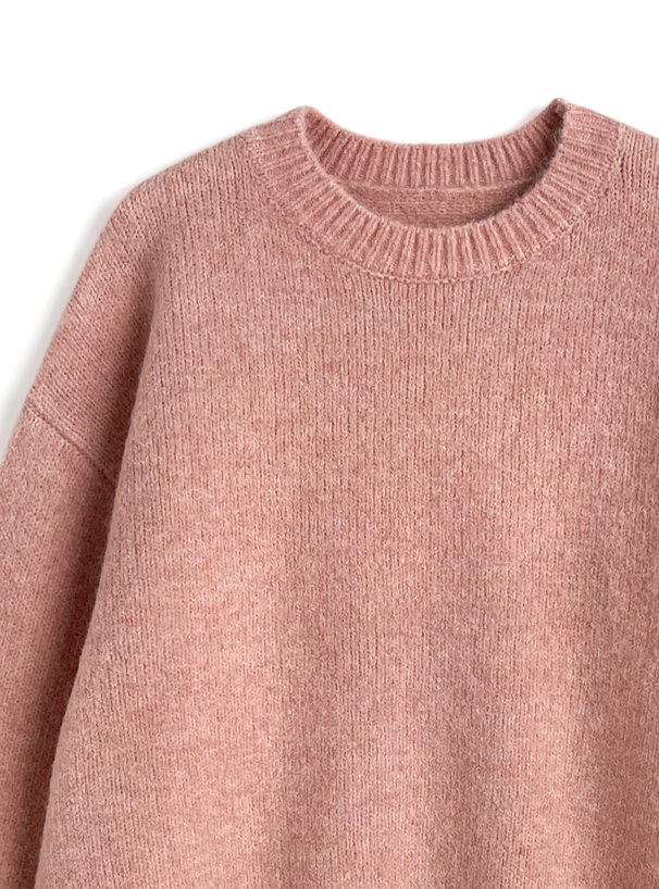 ウォッシャブルベーシックニットトップス