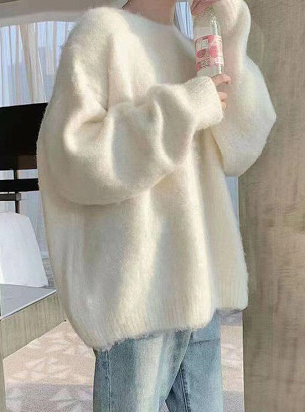 ウォッシャブルベーシックニットトップス