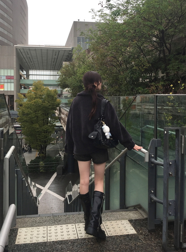 襟2Wayボアジャケット