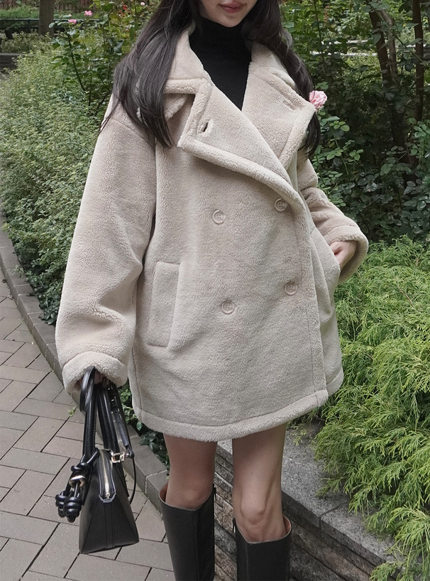 襟2Wayボアミドルコート[fo2198] | レディースファッション通販の