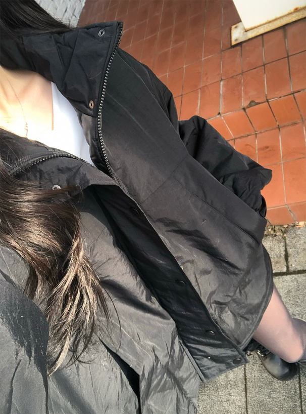 中綿スタンドカラーモンスターコート