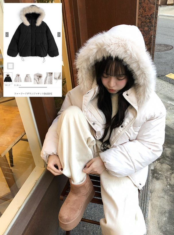 未使用級美品✨　danton ダウンジャケット　ファー　クリーム色　38 2026年最新】ダントン ファー付 ダウンジャケットの人気アイテム