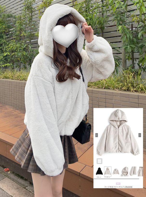 フード付きファーブルゾン[fo2203] | レディースファッション通販の