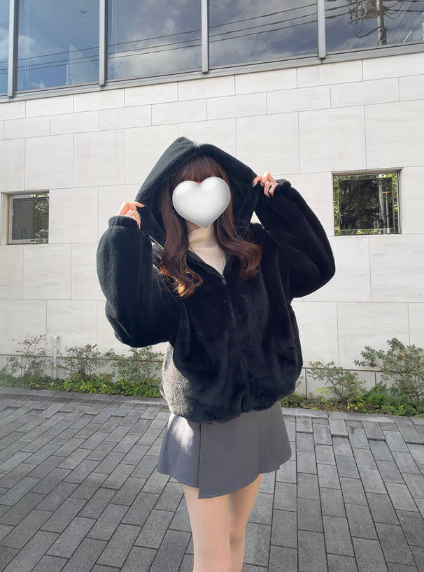 フード付きファーブルゾン