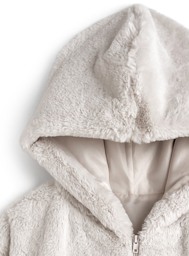 フード付きファーブルゾン