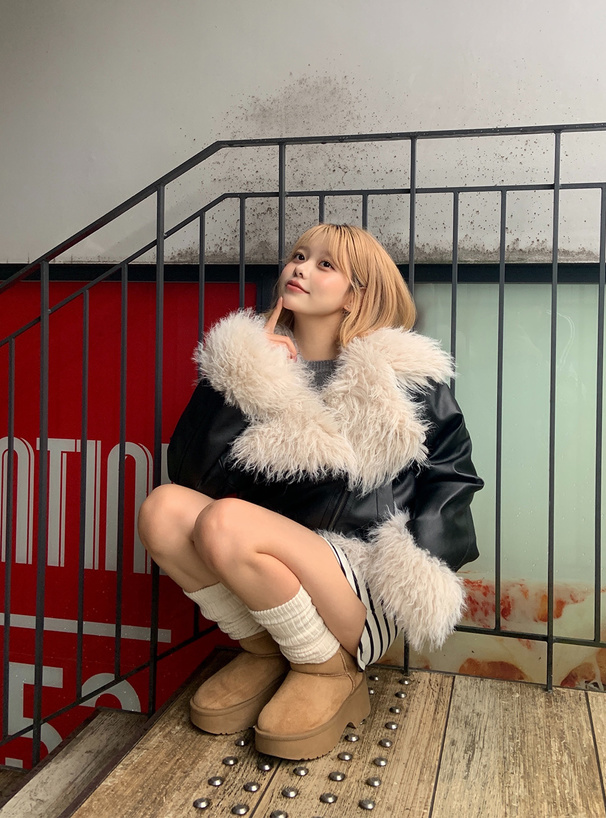 シープファーライダースジャケット[fo2205] | レディースファッション