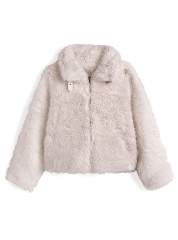 スタンドネックフォックス風ファーブルゾン[fo2206] | レディース