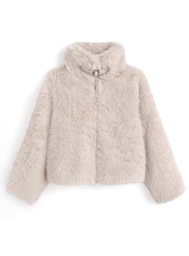 スタンドネックフォックス風ファーブルゾン[fo2206] | レディース