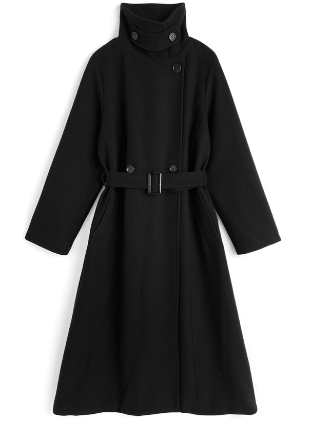 ベルト付きモッサニットロングコート[fo2209] | レディース