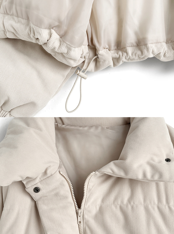 コーデュロイダウンブルゾン