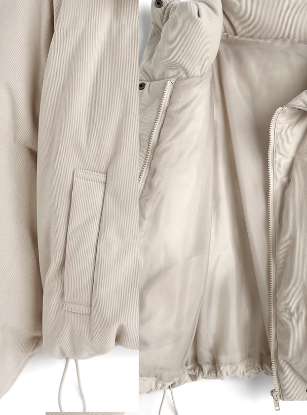 コーデュロイダウンブルゾン