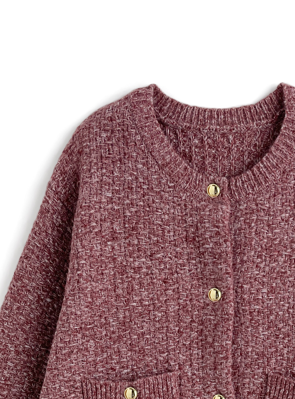 ゴールドボタンニットカーディガン