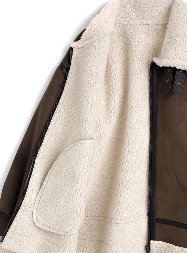 襟2Wayムートンボアジャケット