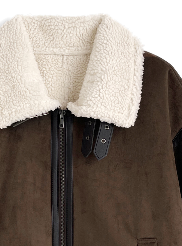 襟2Wayムートンボアジャケット