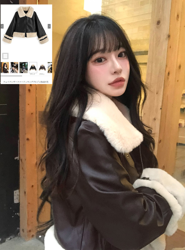 FENNEL】ファードッキングフェイクレザー ブルゾン フェンネル FENNEL