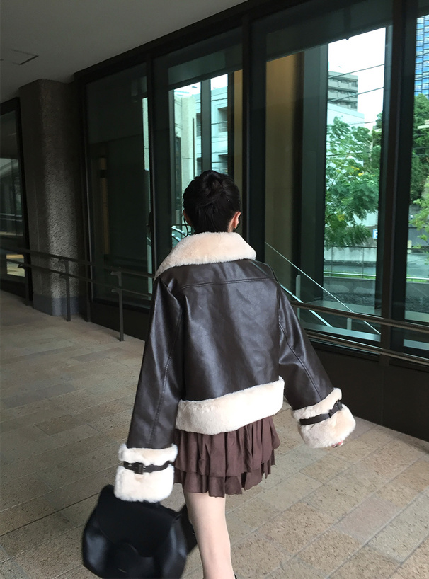 soeur7 異素材キルティングドッキング ファー ブルゾン soeur7 異素材キルティングドッキング ファー ブルゾン - メルカリ