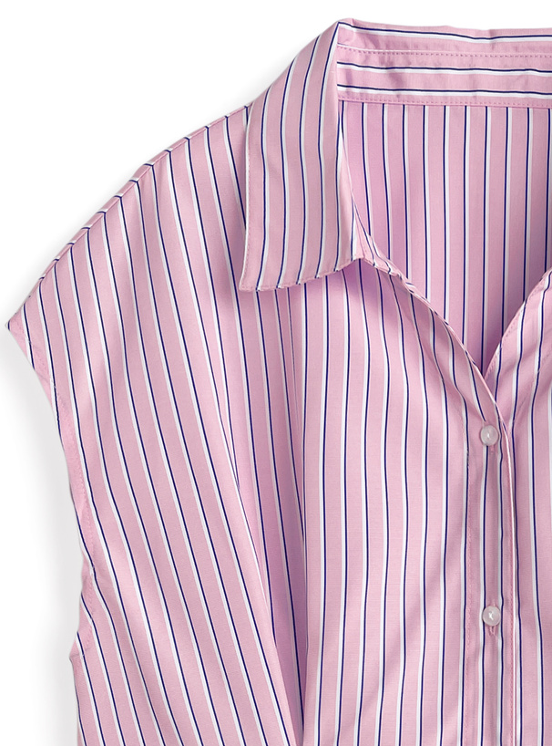 ストライプウエストタックシャツ