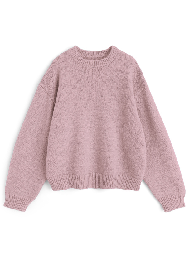 モヘアタッチニットトップス