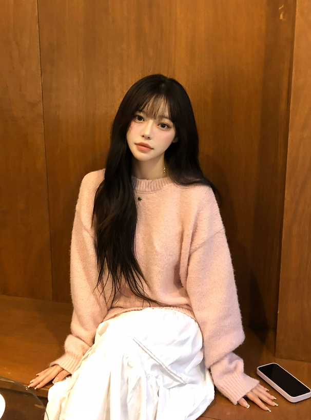 モヘアタッチニットトップス