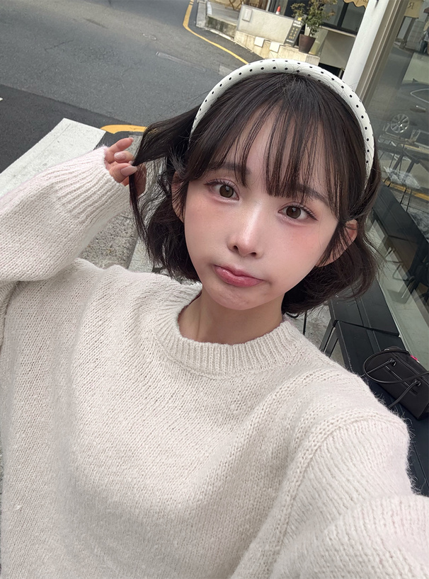 モヘアタッチニットトップス