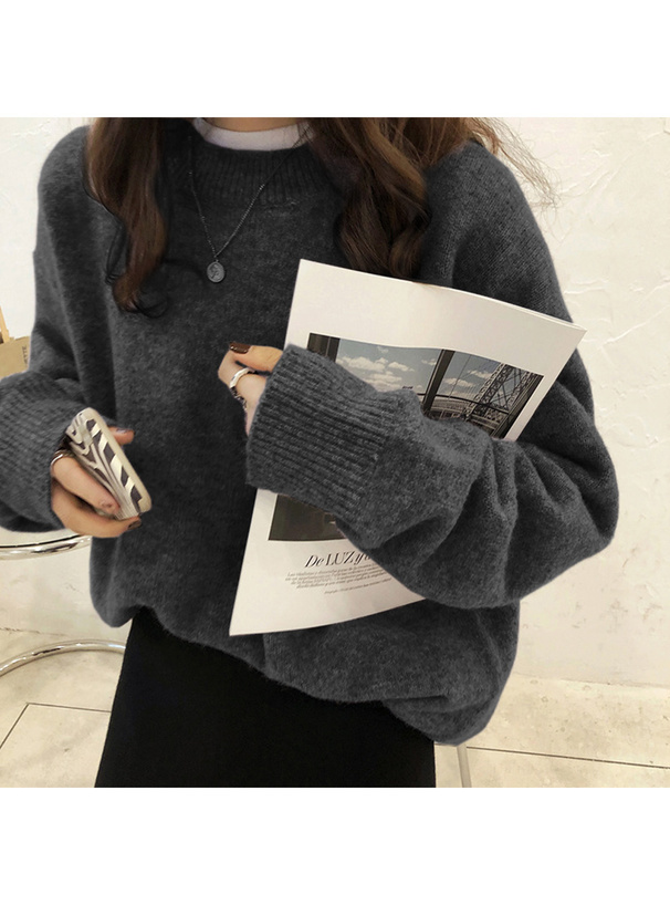 モヘアタッチニットトップス